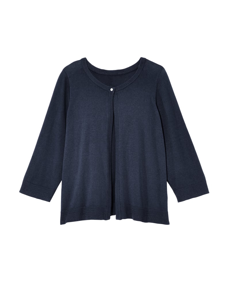 Front of plus size Ingrid Chevron Cuff Cardigan by Meera Lane | Dia&Co | dia_product_style_image_id:119237